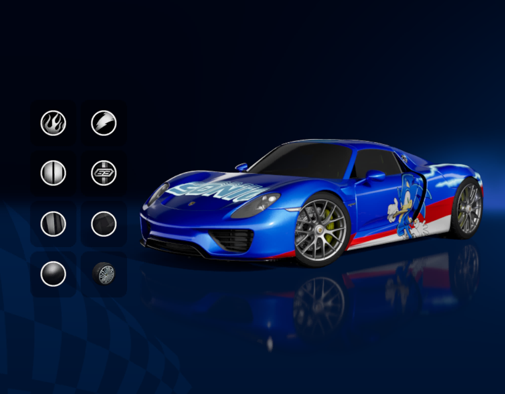 Porsche 918 Spyder + Sonic the Hedgehog