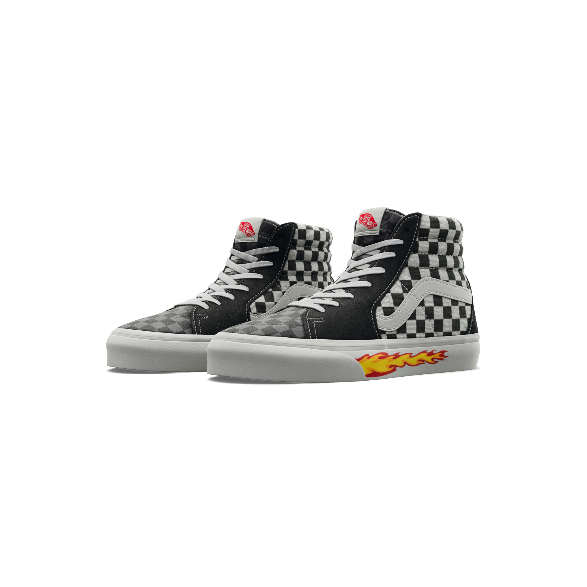 Vans Customs Sk8-Hi 'Multi-Checkerboard/Flame'